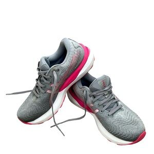 ASICS GEL-CUMULUS 24 Running Shoes Women's 8.5  Wide Gray Pink FF BLAST 1012B206